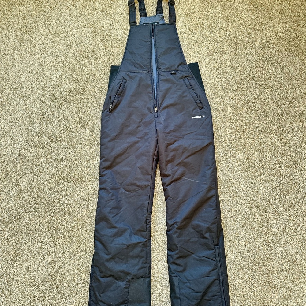 Arctix Black Insulated Snow Bibs with Adjustable Straps